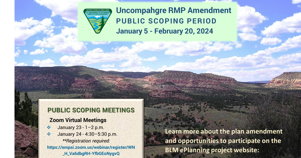 BLM seeks public input on Uncompahgre Field Office plan amendment ...