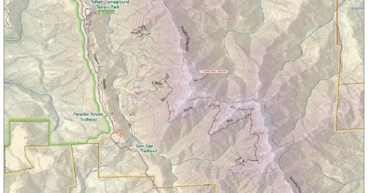 Paradise Royal and Pacific Rim Mountain Biking Trail Georeferenced Map ...