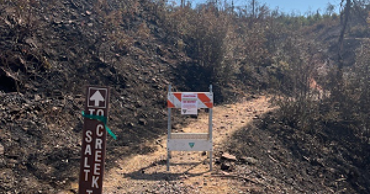 Access to recreation trails restricted while fire damage is repaired