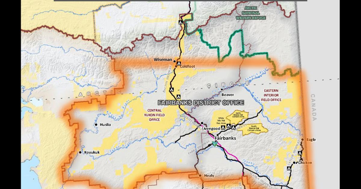 BLM restricts open fires and fireworks - BLM AK Map%20of%20Fire%20prevention%20order%20AK020 25 006%20thumbnail 