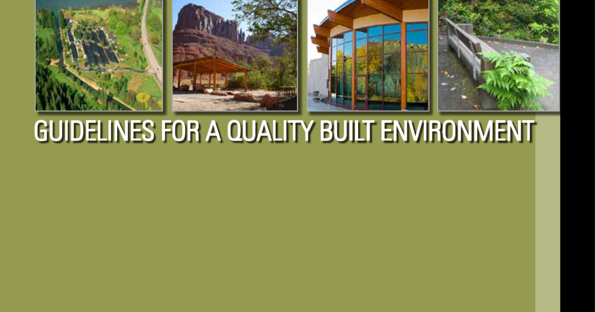 Guidelines for a Quality Built Environment | Bureau of Land Management