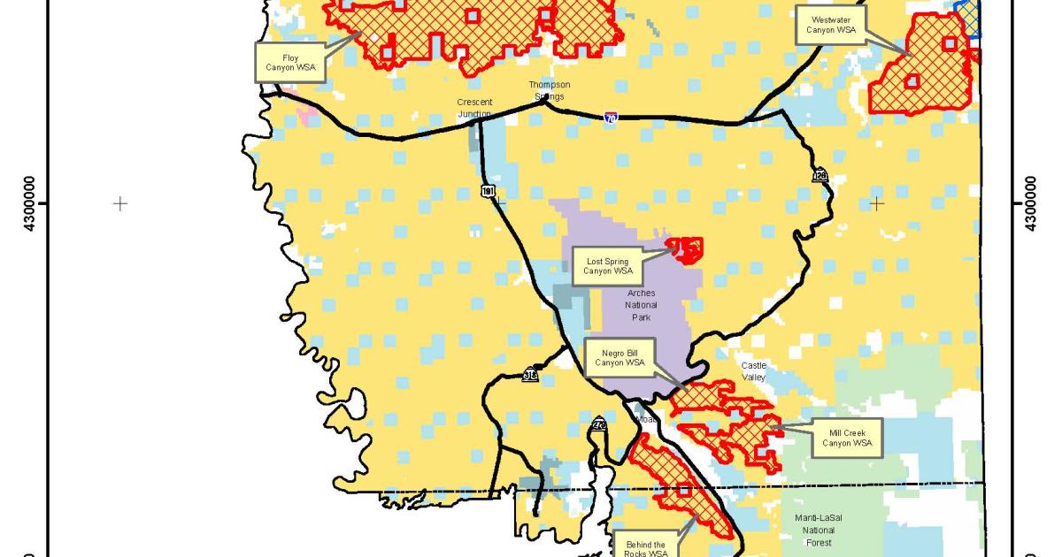 Wilderness Areas And Wilderness Study Areas Map Bureau Of Land Management Map 23 Wilderness Areas And Wilderness Study Areas 0 