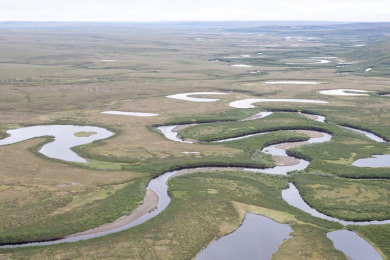 Rivers and lakes in Northeast National Petroleum Reserve in Alaska.
