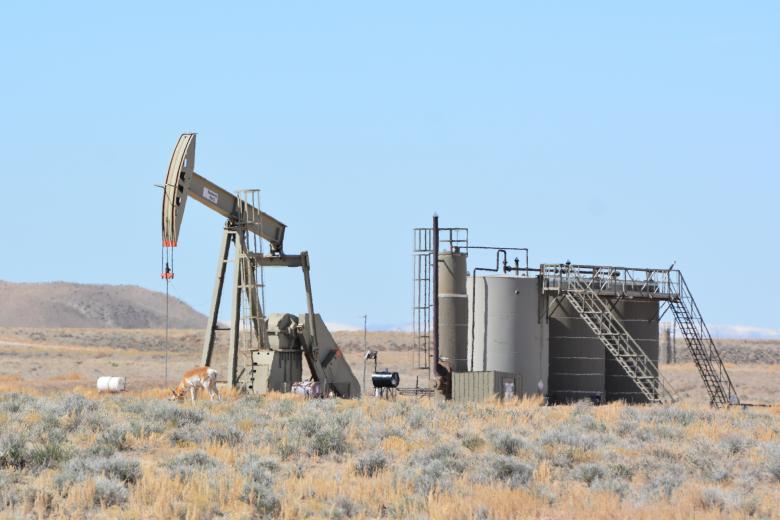 Oil pumpjack in Vernal, UT