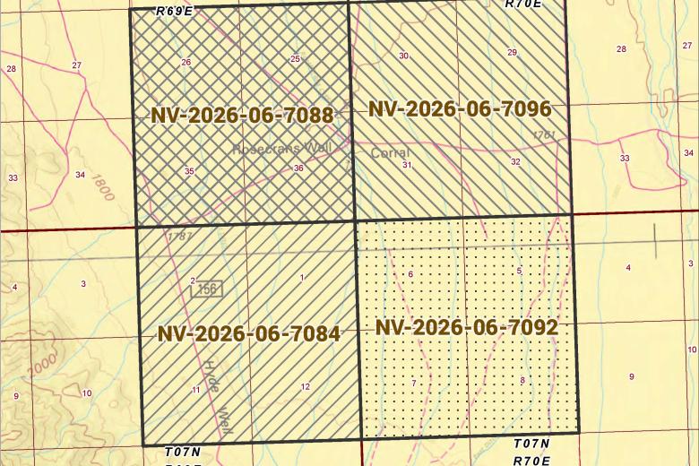 Map showing location of proposed parcels for oil and gas lease sale.