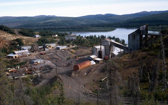 Red Devil Process Facility buildings at Red Devil Mine in 1960