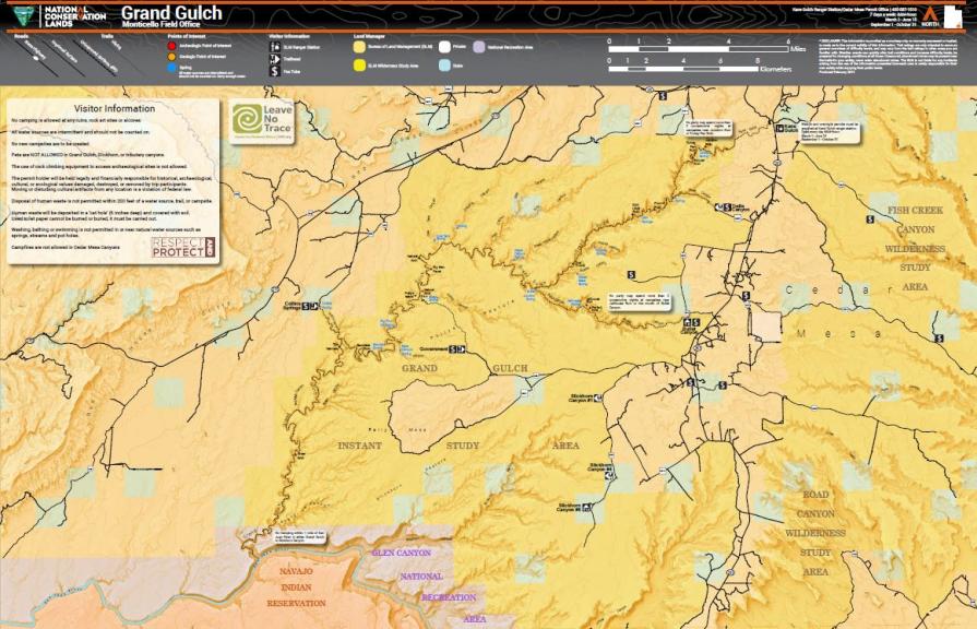 Image of the Grand Gulch georferenced map.