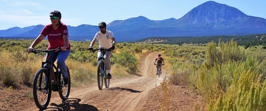 E bikers enjoy time on trail in Grand Junction, Colorado