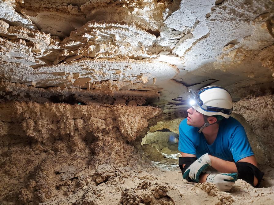 Caving in Carlsbad New Mexico.