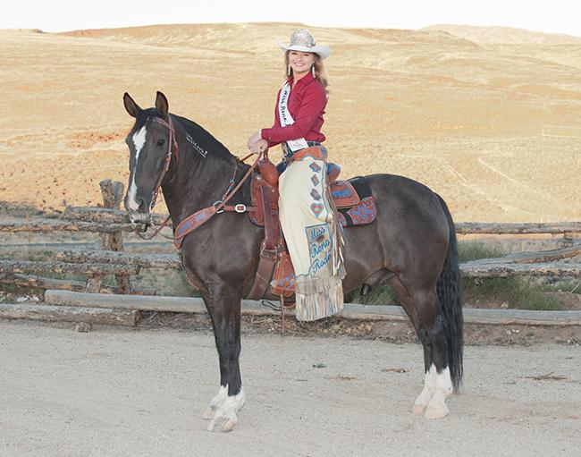 Texas Rodeo Queen on her mustang