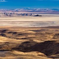 A picture of Black Rock Desert from the mountains