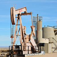 A photo of an oil well in the Vernal Field Office area.