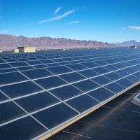 solar panel in the desert