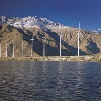 Wind turbines in the desert