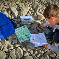 Geology kit in use