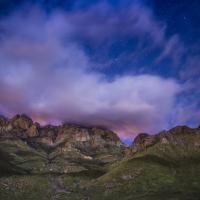 A starry sky over the The Organ Mountains-Desert Peaks National Monument.