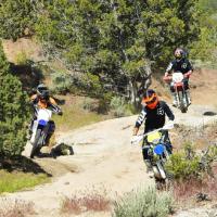 Motorcycles in the high desert.