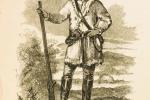 Image of James P. Beckwourth standing with rifle.