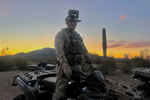 Ranger Puckett patrols the border on a four-wheeler