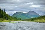 Team of researchers floating on the South Fork River