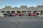 A group of first responders and children