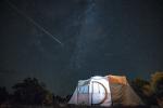Tent under starry night