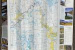 Photo of the Upper Missouri River Breaks National Monument transportation map, printed and folded.