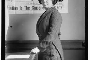 Black and white photo of Antoinette Funk
