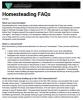 Alaska Homesteading FAQs fact sheet