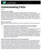 Alaska Homesteading FAQs fact sheet