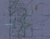A plat from the 1800s that includes the location of the town of Grasshopper Falls, Kansas