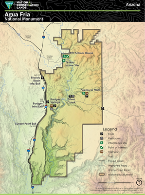 Aqua Fria National Monument Map