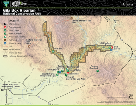 Gila Box Riparian National Conservation Area map