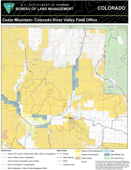 Cedar Mountain Area Map Thumbnail