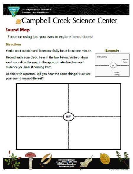 Sound Map Nature Learning Activity sheet