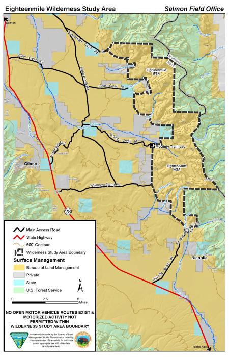 Idaho Eighteenmile Wilderness Study Area (Georeferenced Map)