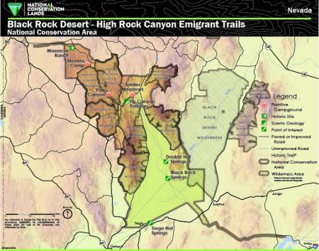 Thumbnail of Black Rock Desert High Rock Canyon National Conservation Area Map
