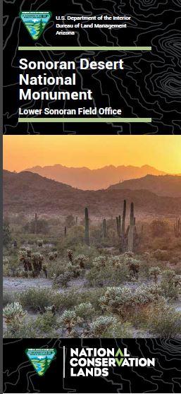 a brochure with the text Sonoran Desert National Monument