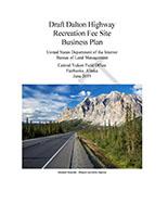 Cover page of the Draft Dalton Highway Fee Sites Business Plan with photo of Sukakpak Mountain.