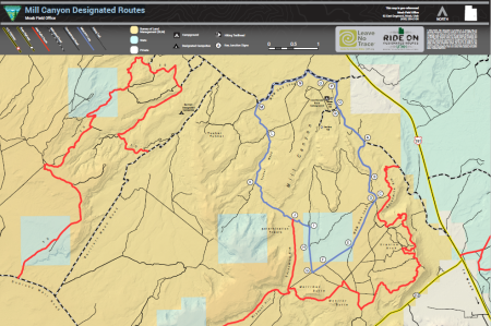 The map of Mill Canyon