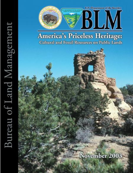 America's Priceless Heritage: Cultural and Fossil Resources on Public Lands brochure cover from November 2003.