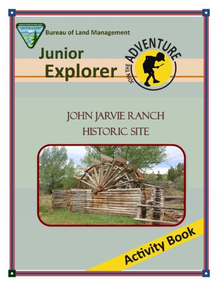 John Jarvie Historic Ranch Junior Explorer Activity Book cover.