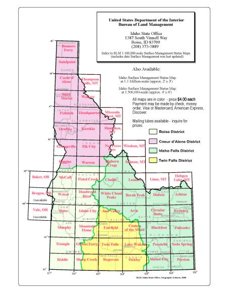Surface Management Map Grid | Bureau of Land Management