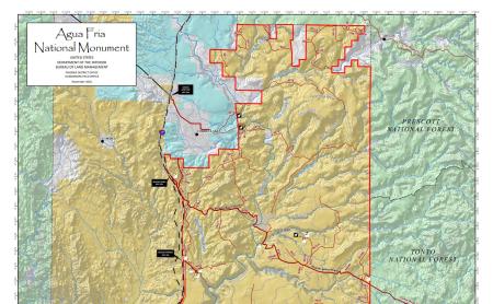 a map with the title Agua Fria National Monument