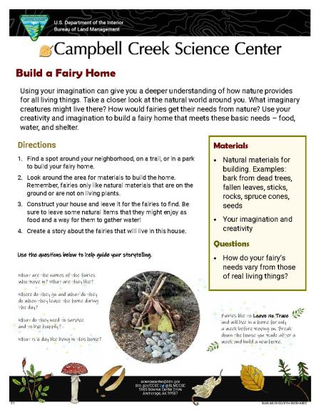 Building a Fairy House Nature Learning Activity Screenshot