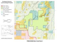Southeast Wyoming land exchange sage-grouse habitat map thumb
