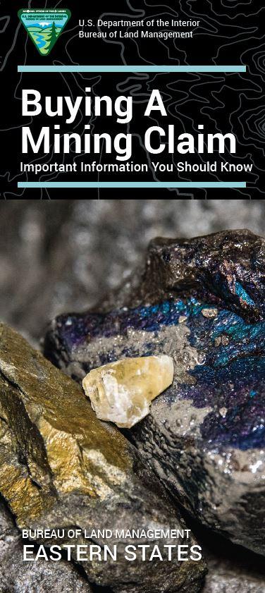 cover of Eastern States Mining Claim Brochure with minerals