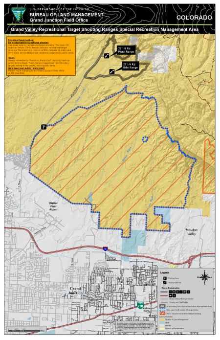 Thumbnail image of the Grand Valley Shooting Ranges Extensive Recreation Management Area Map