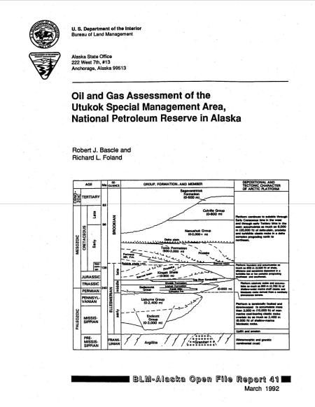 Oil and Gas Assessment of the Utukok Special Management Area, National Petroleum Reserve in Alaska cover
