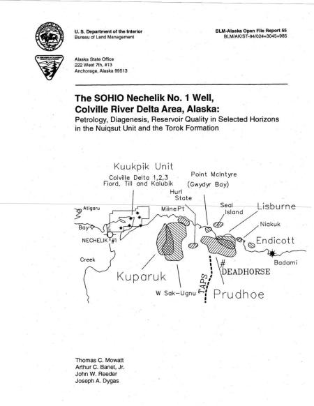 The SOHIO Nechelik No. 1 Well, Colville River Delta Area, Alaska cover